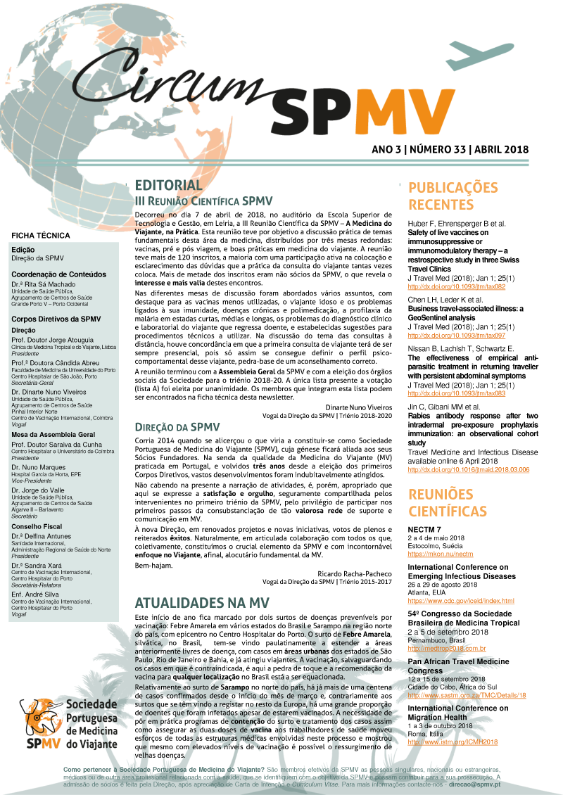SPMV Newsletter Nr33 Abril 2018