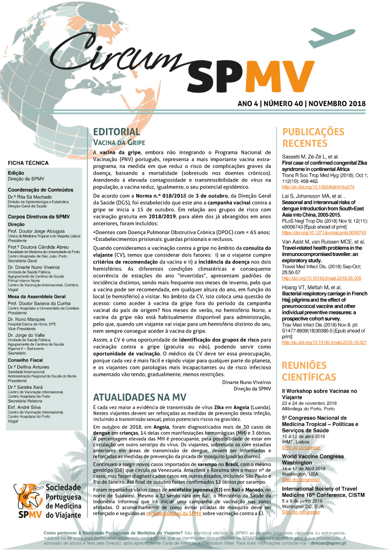 SPMV Newsletter Nr40 Novembro 2018