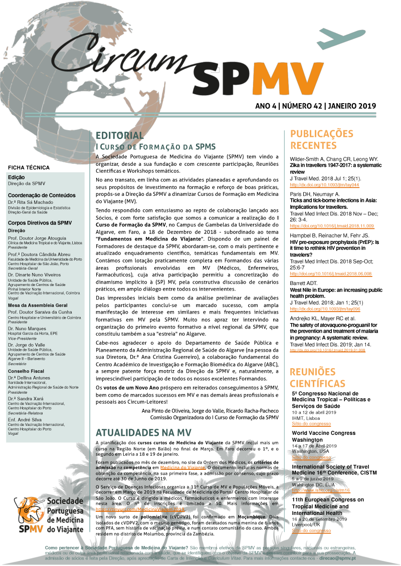 SPMV Newsletter Nr42 Janeiro 2019