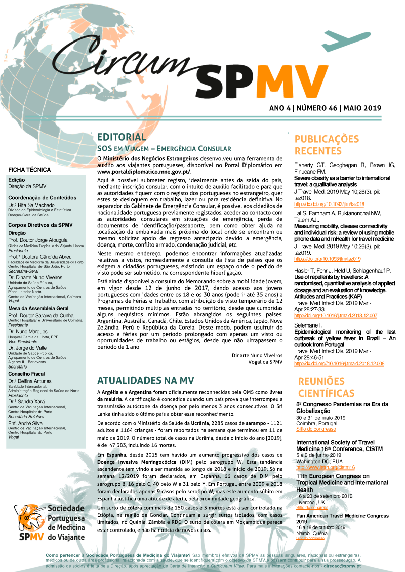 SPMV Newsletter Nr 46 Maio 2019